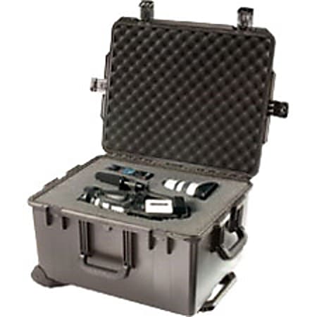 Pelican iM2750 Storm Case - Internal Dimensions: 22" Width x 12.70" Depth x 17" Height - External Dimensions: 24.6" Width x 14.4" Depth x 19.7" Height - 20.57 gal - Press & Pull Latch, Hasp Closure - HPX Resin - Black - For Military