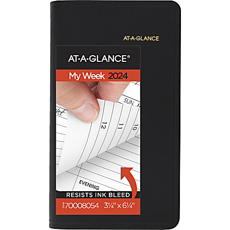 2024 AT-A-GLANCE® Refillable Weekly Appointment Book Planner,