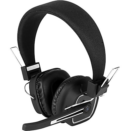 Aluratek Bluetooth Wireless Stereo Headset with Boom Microphone and Bluetooth Dongle - Stereo - Mini-phone (3.5mm) - Wired/Wireless - Bluetooth - 33 ft - 200 Hz - 20 kHz - Over-the-head - Binaural - Circumaural