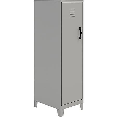 LYS SOHO Locker - 4 Shelve(s) - for Office, Home, Classroom, Playroom, Basement, Garage, Cloth, Sport Equipments, Toy, Game - Overall Size 53.4" x 14.3" x 18" - Silver - Steel