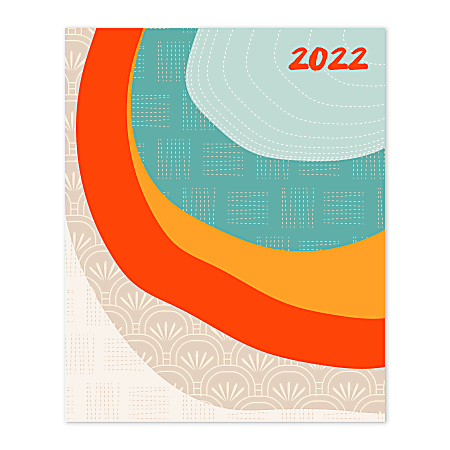 TF Publishing Monthly Planner, 8" x 6-1/2", Concentric, January to December 2022