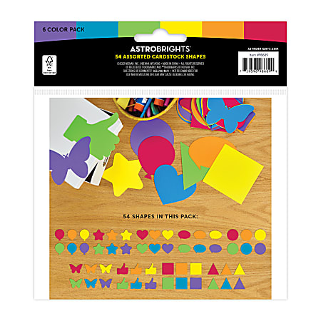 Astrobrights Assorted Die Cut Shapes Assorted Set Of 54 Shapes