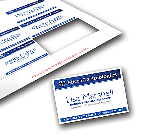 Avery® Laser Name Badge Inserts, 2 1/4