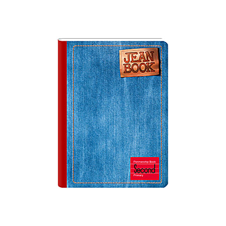 Norma Notebook, Jean, 2nd Primary, 80 Sheets, 7-1/2" x 9-3/4", Blue, Total Qty 1