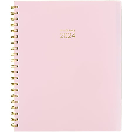 2024-2025 AT-A-GLANCE® Harmony 13-Month Weekly/Monthly Planner, 8-1/2" x 11", Pink, January 2024 To January 2025, 1099-905-27