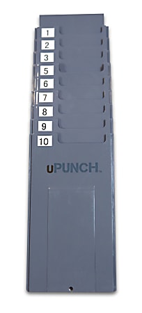 uPunch HNTCR10 Expandable Adjustable Time Card Rack, 10