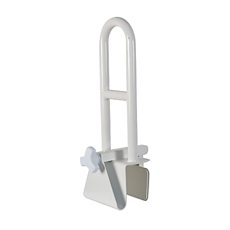 HealthSmart® Easy-Grip Portable Clamp-On Tub Safety Grab Bar, 14 3/4" x 7", White