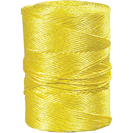 Office Depot® Brand Twisted Polypropylene Rope, 650 Lb, 3/16" x 600', Yellow