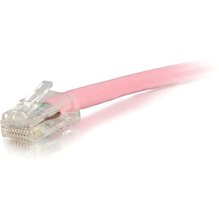 C2G-75ft Cat5e Non-Booted Unshielded (UTP) Network Patch Cable - Pink - Category 5e for Network Device - RJ-45 Male - RJ-45 Male - 75ft - Pink
