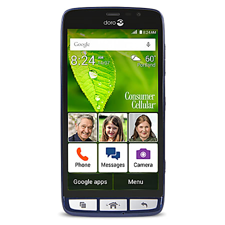 Doro 824 Senior-Friendly Cell Phone, Blue, PDN200002