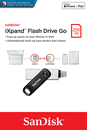 SanDisk iXpand USB 3.0 Flash Drive Go 256GB BlackSilver