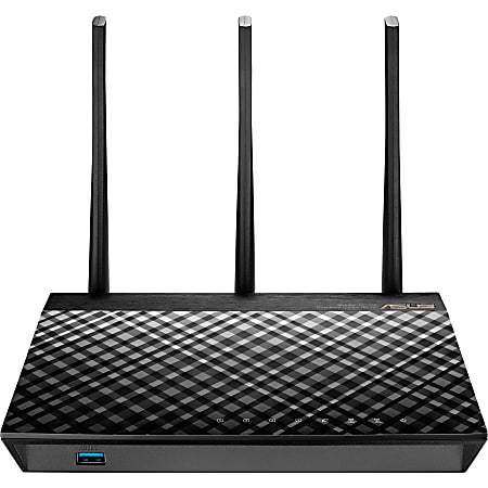 Asus RT-AC66U B1 Wi-Fi 5 IEEE 802.11ac Ethernet Wireless Router - 2.40 GHz ISM Band - 5 GHz UNII Band(3 x External) - 218.75 MB/s Wireless Speed - 4 x Network Port - 1 x Broadband Port - USB - Gigabit Ethernet - VPN Supported - Desktop