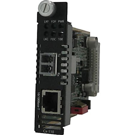 Perle C-110-M2LC2 - Fiber media converter - 100Mb LAN - 10Base-T, 100Base-FX, 100Base-TX - RJ-45 / LC multi-mode - up to 1.2 miles - 1310 nm