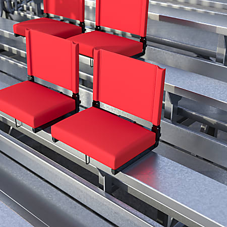 Flash Furniture Grandstand Comfort Seats, Red/Black, Set Of