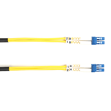 Black Box Fiber Optic Duplex Patch Network Cable - 32.80 ft - First End: 2 x LC Network - Male - Second End: 2 x LC Network - Male0 Gbit/s - Patch Cable - OFNR - 9/125 µm - Yellow