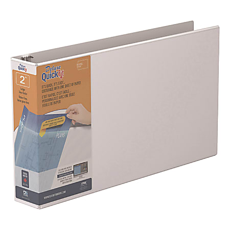 QuickFit® 3-Ring Binder, Spreadsheet, 2&quot; Locking Angle