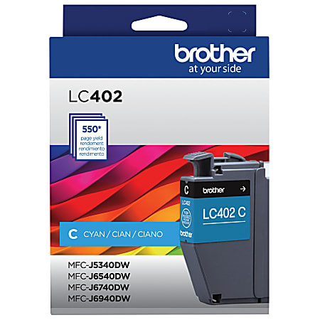 Brother® LC402 Cyan Ink Cartridge, LC402C
