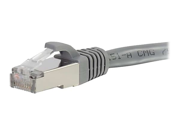 C2G 25ft Cat6 Ethernet Cable - Snagless Shielded (STP) - Gray - Patch cable - RJ-45 (M) to RJ-45 (M) - 25 ft - screened shielded twisted pair (SSTP) - CAT 6 - molded, snagless, stranded - gray