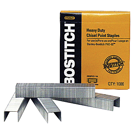 Stanley Bostitch® PHD-60 Staples, 1/2", Box Of 1000