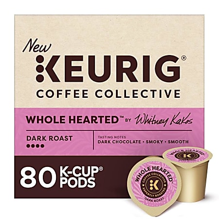 Keurig Coffee Collective Whole Hearted Single-Serve K-Cup Pods, Dark Roast Coffee, 80 Count (4 Packs of 20)