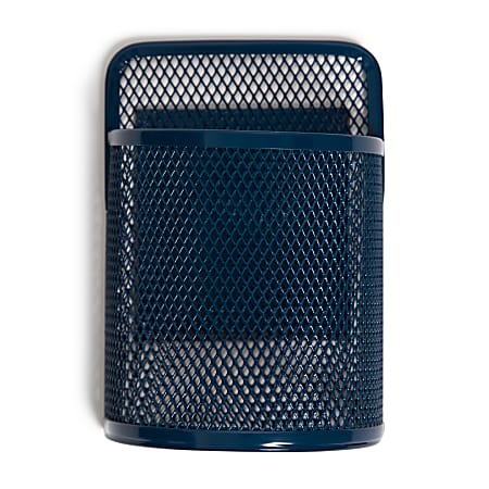 U Brands® Magnetic Locker Mesh Cup, 3-1/2”H x 2-1/8”W x 5-1/8”D, Dark Indigo
