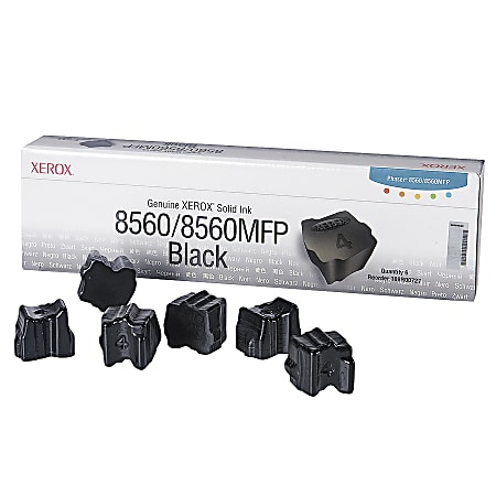 Xerox® 8560 Phaser Black Solid Ink, Pack Of 6, 108R00727