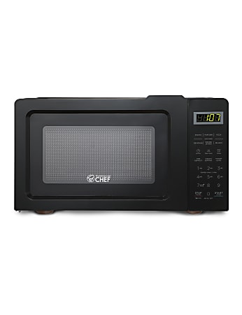 Commercial Chef CHM770B Countertop Microwave Oven, 0.7 Cu Ft, Black