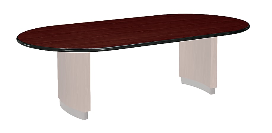 basyx by HON® Oval Conference Table Top, 1 1/8"H x 96"W x 48"D, Mahogany