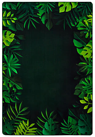 Carpets for Kids® Pixel Perfect Collection™ Tropical Paradise Activity Rug, 4' x 6', Green