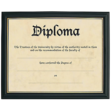 Deluxe Document Frame, 8 1/2" x 11", Black