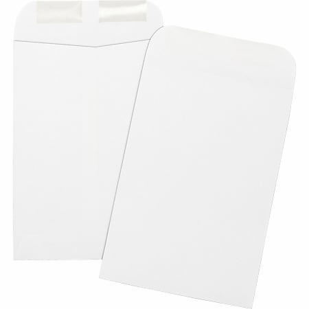 Business Source Durable Open-End Catalog Envelopes - Catalog - #1 3/4 - 6 1/2" Width x 9 1/2" Length - 24 lb - Gummed - White - Wove - 1 Box