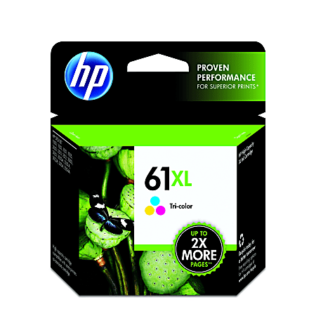HP 61XL Tri-Color High-Yield Ink Cartridge, CH564WN