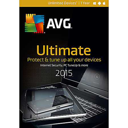 AVG Ultimate 2015, Unlimited 1-Year, Download Version