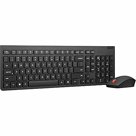Lenovo Essential Wireless Keyboard & Mouse Combo, Gen 2 - Black - USB Type A Wireless RF 2.40 GHz Keyboard - 4X31N50708