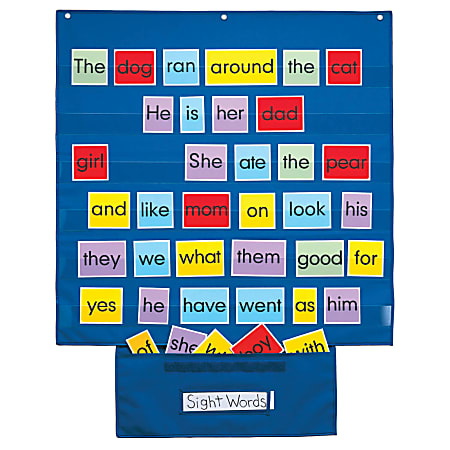 Playmonster Mid-Sized Pocket Chart, 28" x 28", Blue, Pre-K - Grade 8