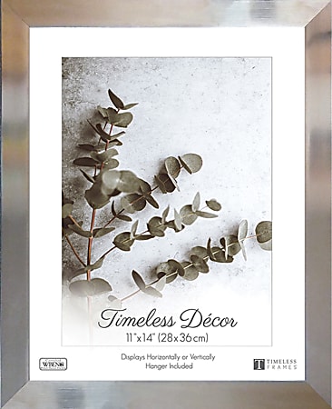 Timeless Frames® Stainless Frame, 14”H x 11”W x 1”D, Silver