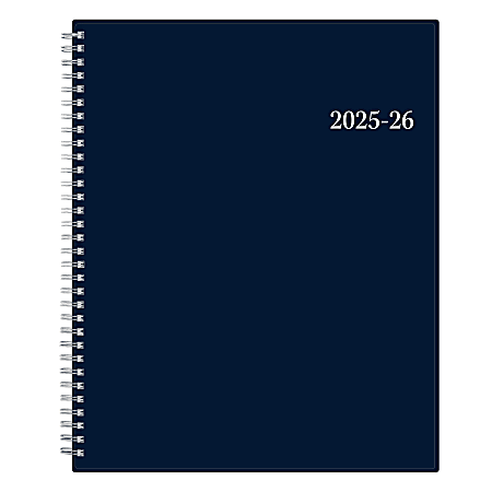 2025-2026 Blue Sky Solid Navy Weekly/Monthly Academic Planning Calendar, 8-1/2" x 11", July 2025 to June 2026, 145116