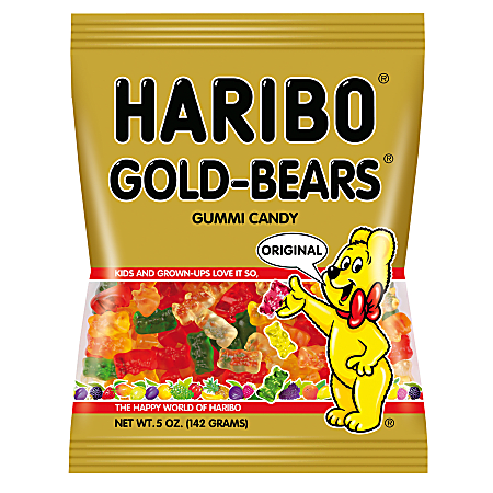 Haribo Gold Gummi Bears, 5 Oz Bag