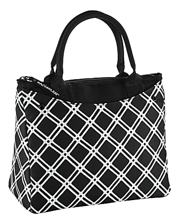 Rachael Ray Richmond Lunch Tote, 9"H x 6"W x 10-7/8"D, Black/White