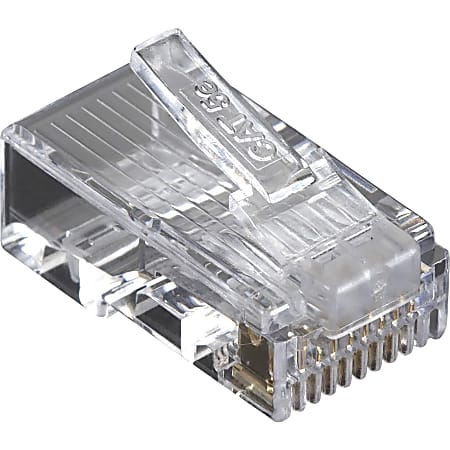 Black Box CAT5e Modular Plug for Round Solid/Stranded Cable - Unshielded - 50-Pack - 50 - 1 x RJ-45 Network Male