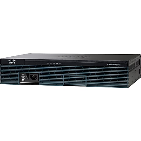 Cisco 2911 Integrated Service Router - Refurbished - 3 Ports - PoE Ports - Management Port - 10 - 512 MB - Gigabit Ethernet - 2U - Rack-mountable, Wall Mountable, Desktop - 90 Day