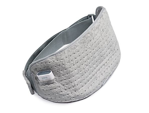 Pure Enrichment PureRelief Cordless Lumbar And Abdominal Heating Wrap, Mist Gray