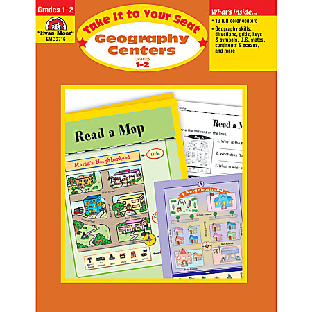 Evan-Moor® Take It To Your Seat Geography Centers, Grades 1-2
