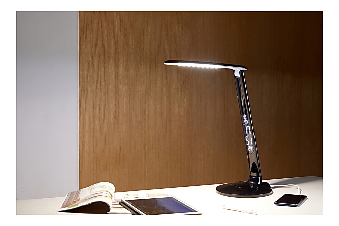 Bostitch Adjustable Color LED Desk Lamp With Digital Screen 7 34 H