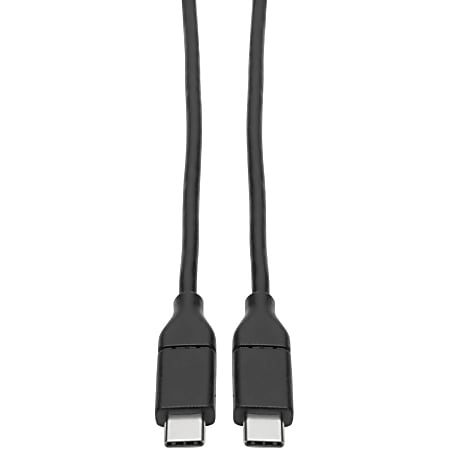 Tripp Lite USB 2.0 Cable USB Type C to USB C 3A Rating, USB-IF Cert M/M 3ft - 1 x Type C Male USB - 1 x Type C Male USB - Nickel Plated Connector - Gold Plated Contact - Black