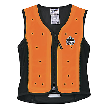 Ergodyne 6685 Dry Evaporative Cooling Vest, Large, Orange, Total Qty 1