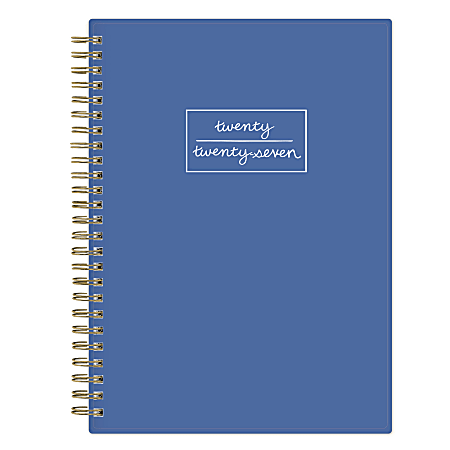 2027 Blue Sky Rachael Reese Solid Blueberry Weekly/Monthly Planning Calendar, 5.875x8.625, Notes Pages, Safety Wirebound, Jan-Dec 2027, Qty 1