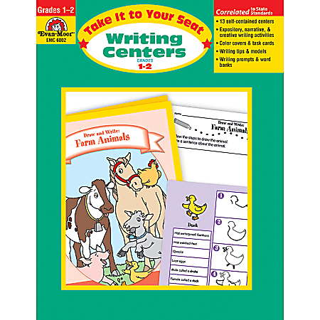 Evan-Moor® Take It To Your Seat Writing Centers, Grades 1-2