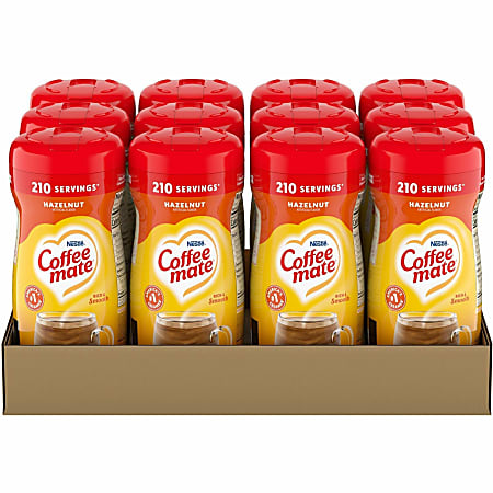 Coffee mate Hazelnut Powdered Coffee Creamer - Hazelnut Flavor - 0.94 lb (15 oz) - 1692 Serving - 12 / Carton