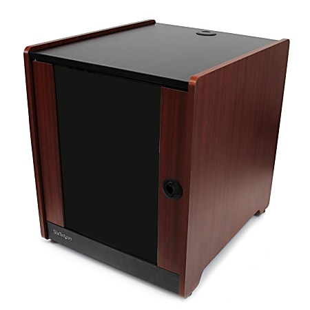 StarTech.com 12U Rack Enclosure Server Cabinet - 20.6 in. Deep - Wood Finish